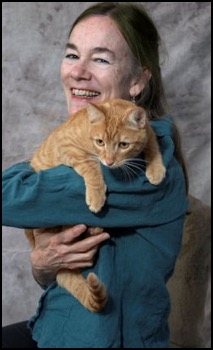 Penelope Smith and Ollie orange tabby cat